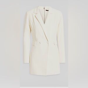 Alice + Olivia Cream vegan leather romper